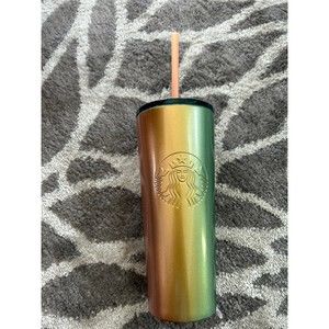 Starbucks Pink Yellow Green Ombre Tumbler